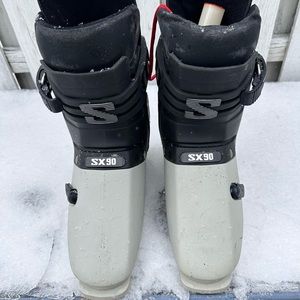 Salomon SX 90 Ski Boots Vintage, Size: 355, Black and Grey